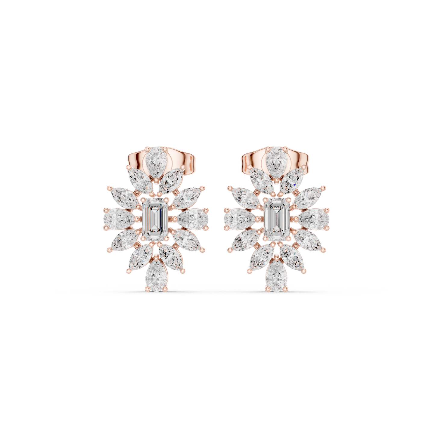 Diamond Stud Earrings CAD Files – 25 Model Collection | 3DM & STL Download"