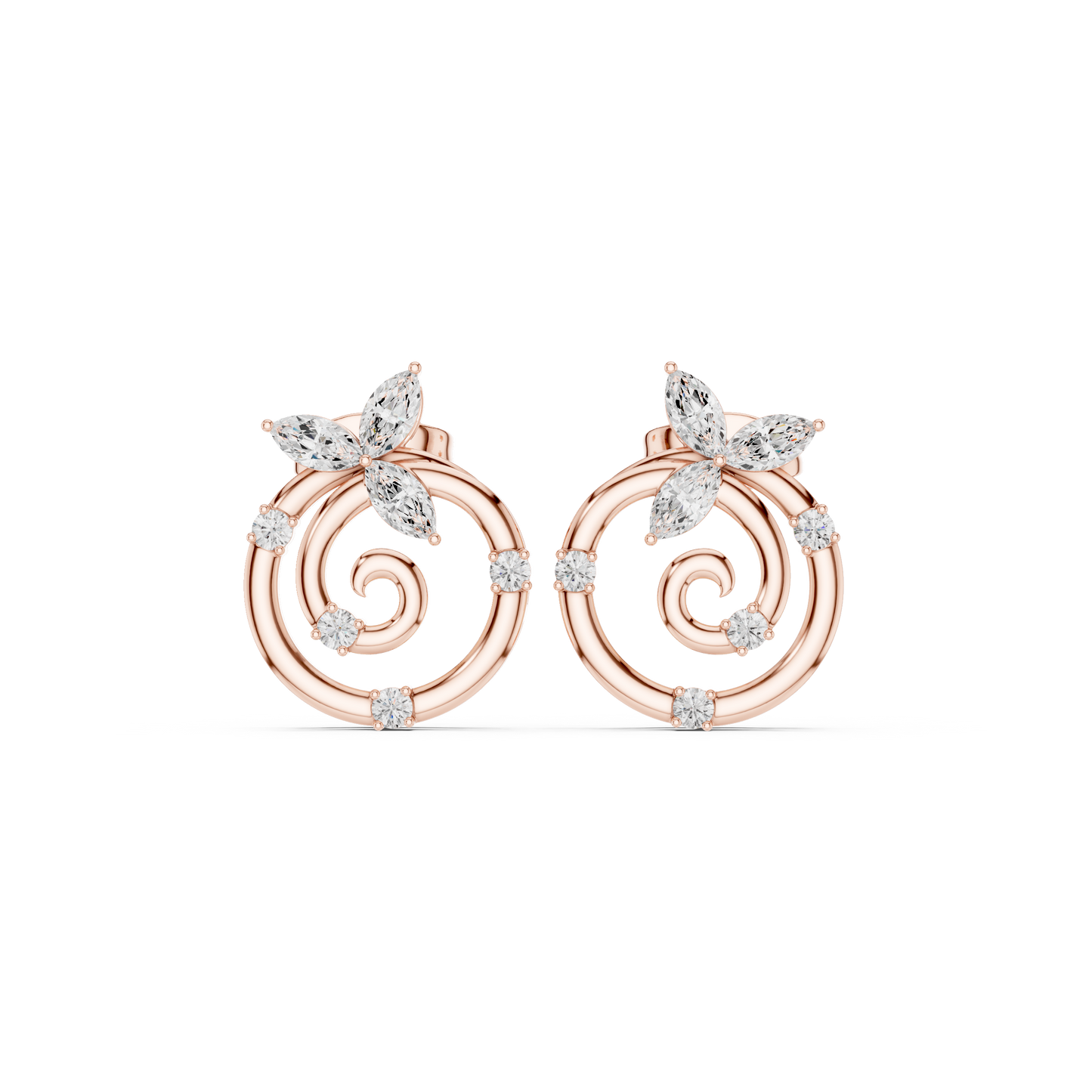 Diamond Stud Earrings CAD Files – 18 Models Collection | 3DM & STL Download