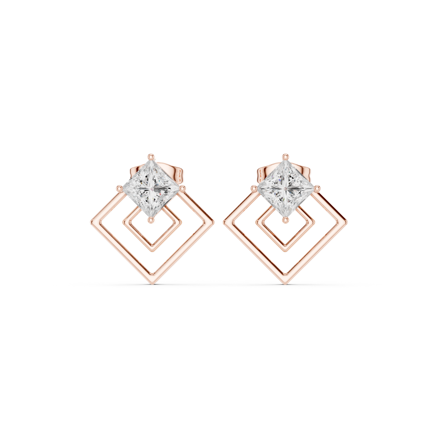 Diamond Stud Earrings CAD Files – 18 Models Collection | 3DM & STL Download