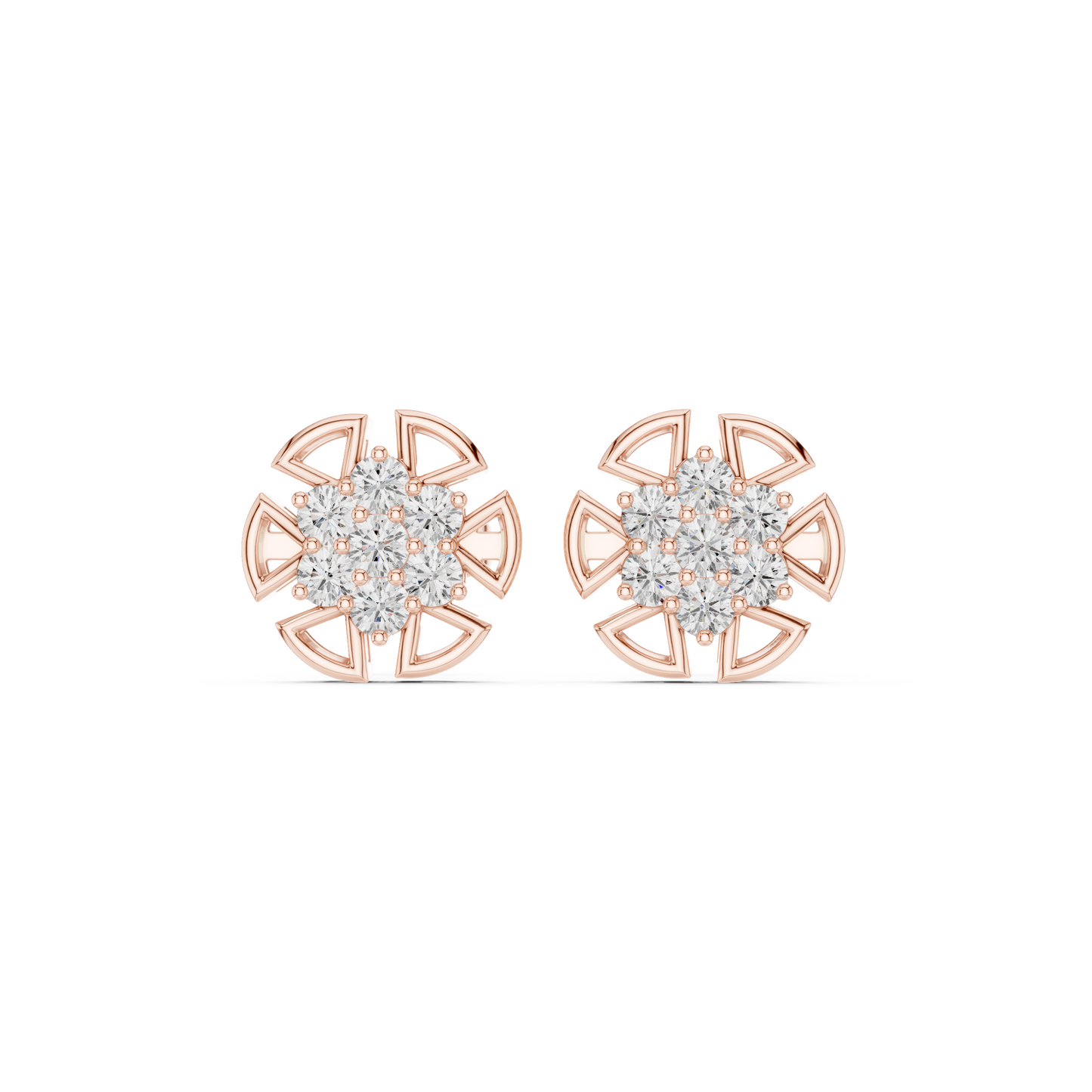 Diamond Stud Earrings CAD Files – 18 Models Collection | 3DM & STL Download