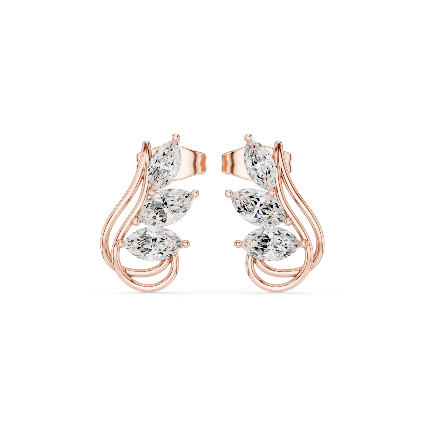 Diamond Stud Earrings CAD Files – 18 Models Collection | 3DM & STL Download
