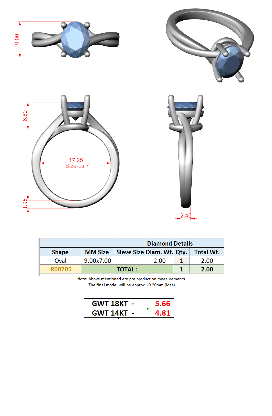 Twist Band Solitaire Ring CAD Files – 6 Diamond Shape Collection | 3DM & STL Download
