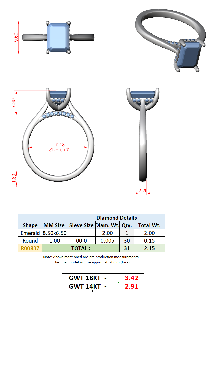 Hidden Halo Split Shank Ring CAD Files – 8 Shape Collection | 3DM & STL Download