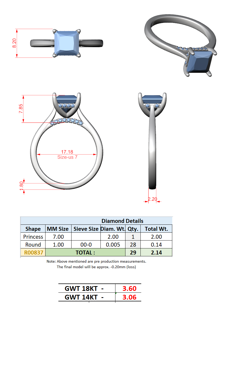 Hidden Halo Split Shank Ring CAD Files – 8 Shape Collection | 3DM & STL Download
