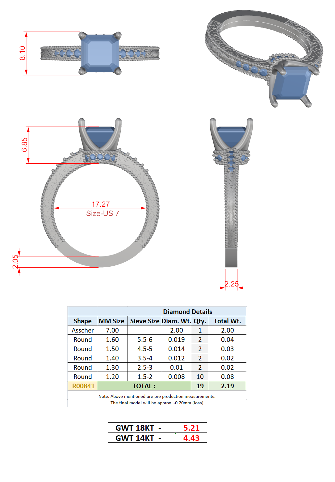 Filigree Miligrain Pave Band Ring CAD Files – Multi Shape Collection | 3DM & STL Download