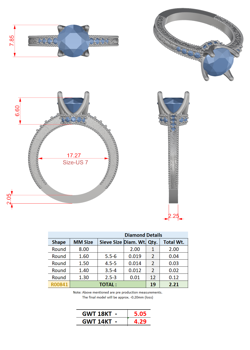 Filigree Miligrain Pave Band Ring CAD Files – Multi Shape Collection | 3DM & STL Download