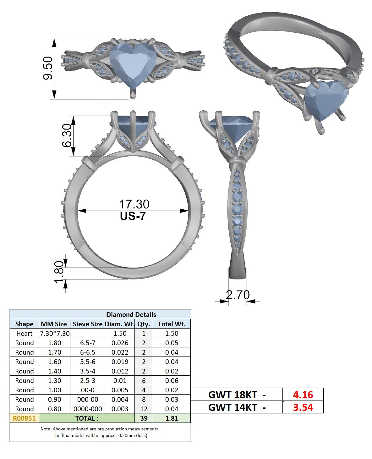 Cathedral Shoulder Pavé Band Ring CAD Files – Multi Shape Collection | 3DM & STL Download