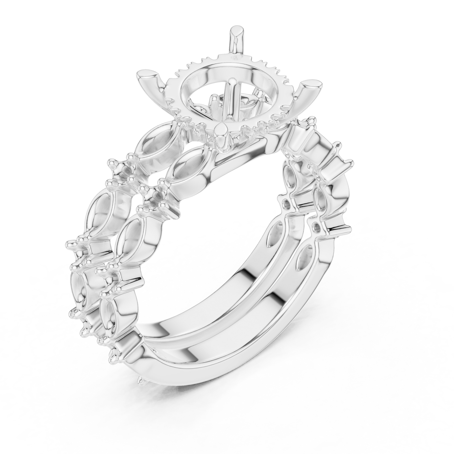 Round Cut Stackable Ring CAD Files – 3DM & STL Download