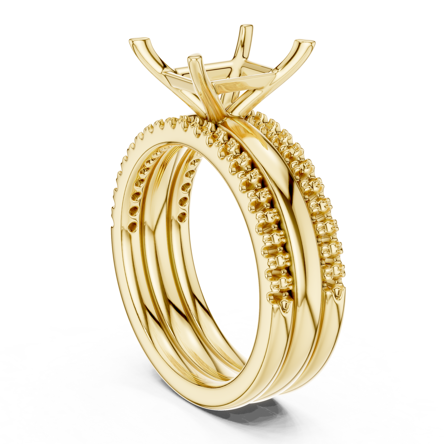 Emerald Cut Stackable Ring CAD Files – 3DM & STL Download