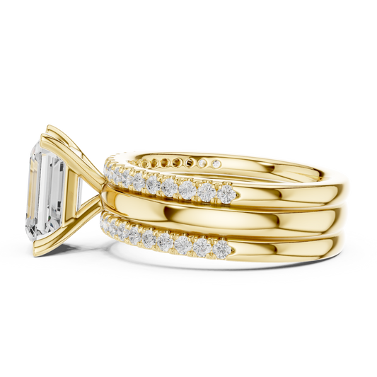 Emerald Cut Stackable Ring CAD Files – 3DM & STL Download