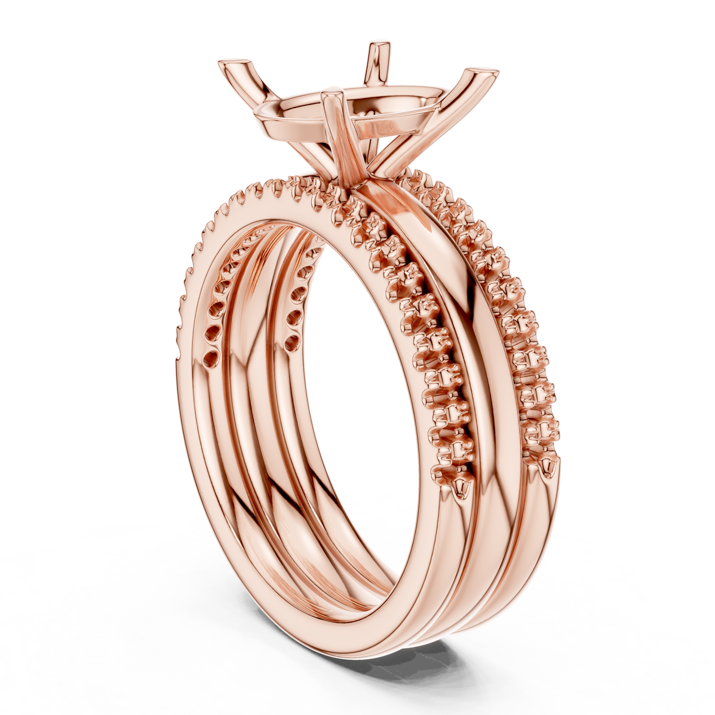 Oval Cut Stackable Ring CAD Files – 3DM & STL Download