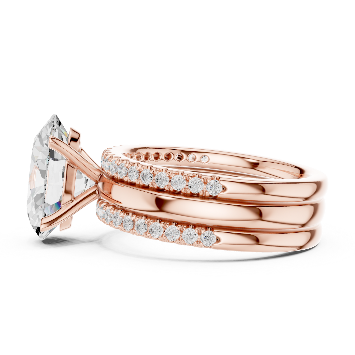 Oval Cut Stackable Ring CAD Files – 3DM & STL Download