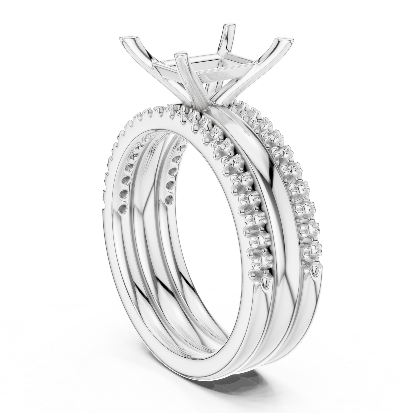 Radient Cut Stackable Ring CAD Files – 3DM & STL Download