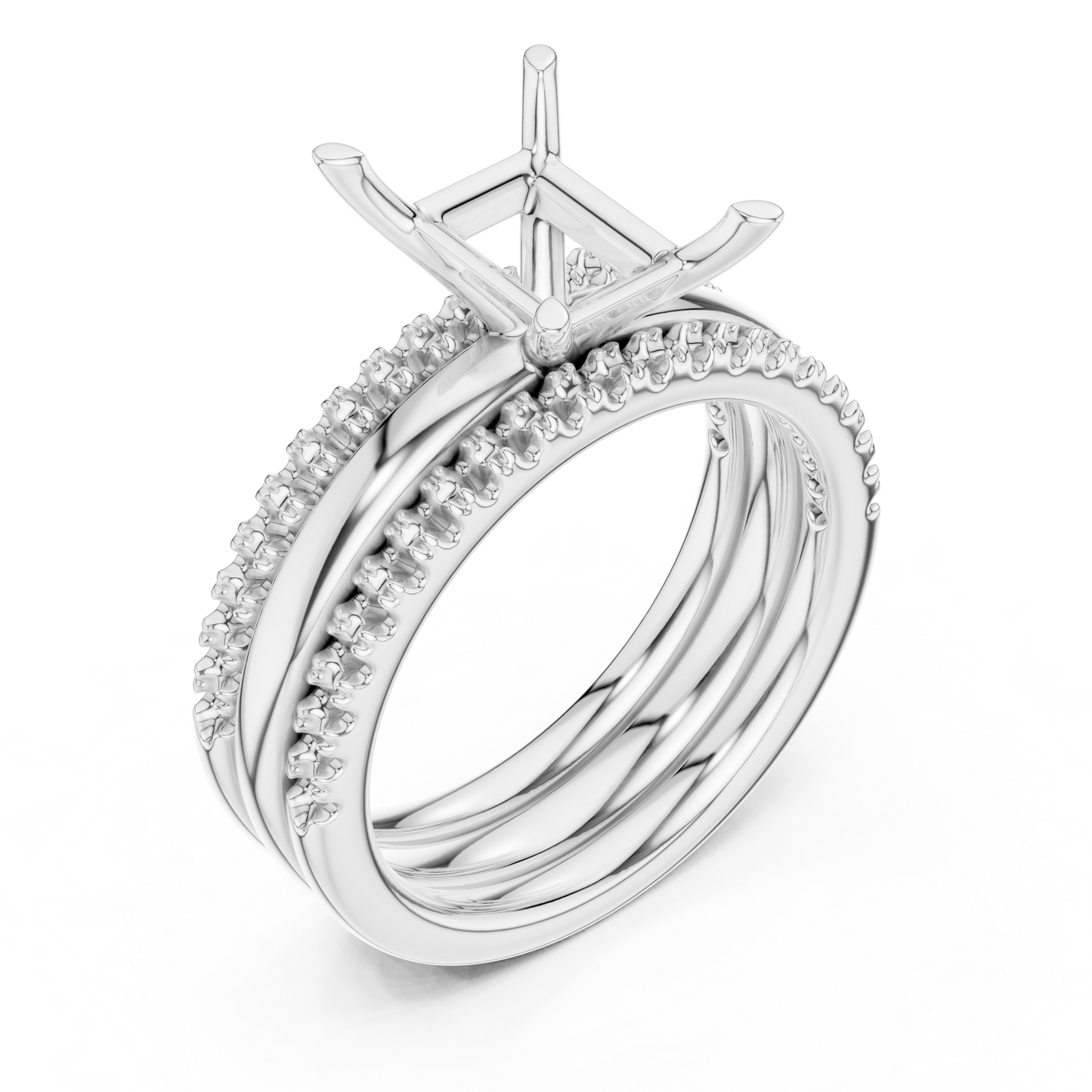 Radient Cut Stackable Ring CAD Files – 3DM & STL Download