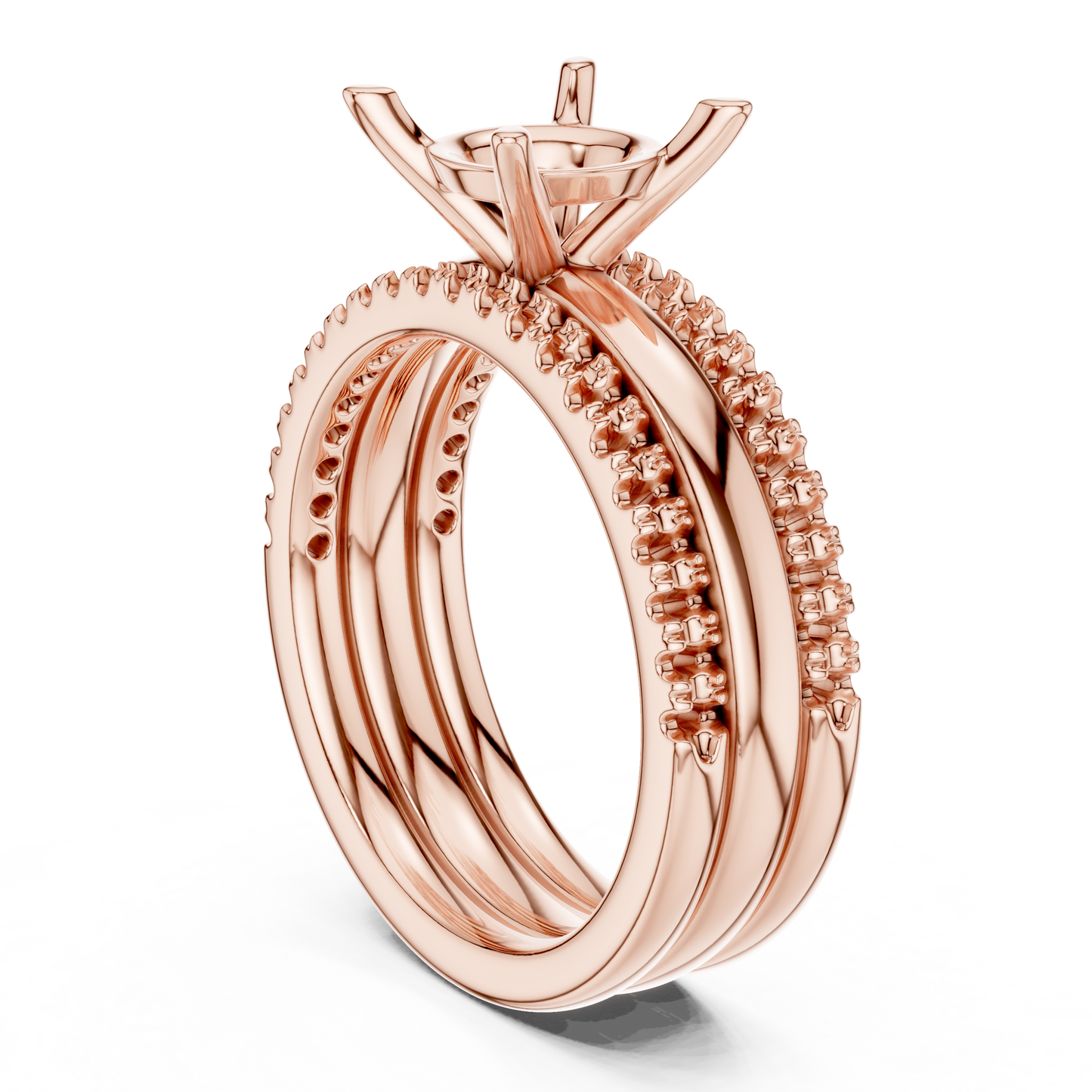 Round Cut Stackable Ring CAD Files – 3DM & STL Download