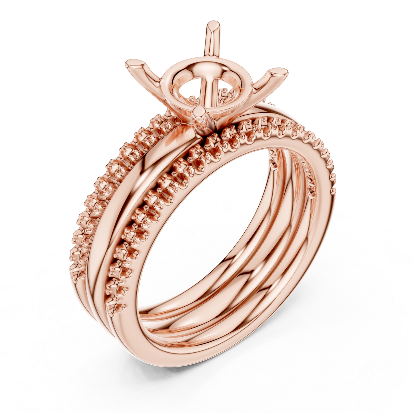 Round Cut Stackable Ring CAD Files – 3DM & STL Download
