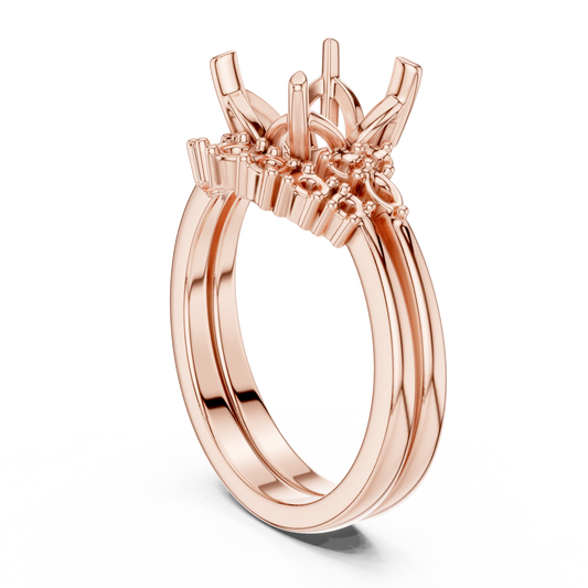 Asscher Cut Stackable Ring CAD Files – 3DM & STL Download With Rendered Images