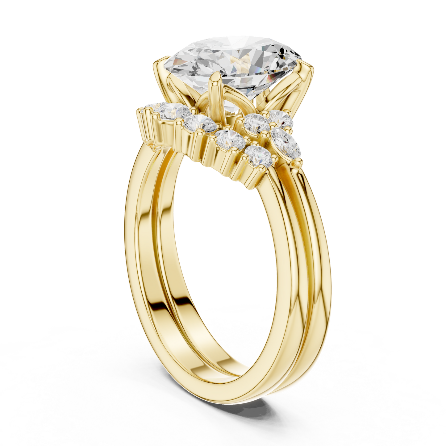 Oval Cut Stackable Ring CAD Files – 3DM & STL Download With Rendered Images