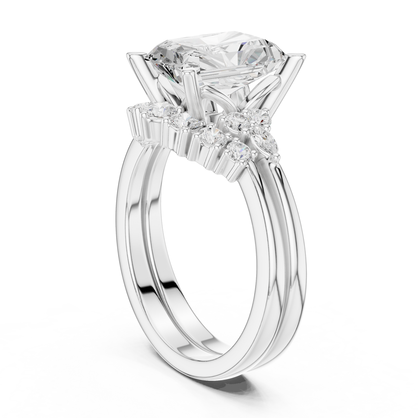 Radient Cut Stackable Ring CAD Files – 3DM & STL Download With Rendered Images