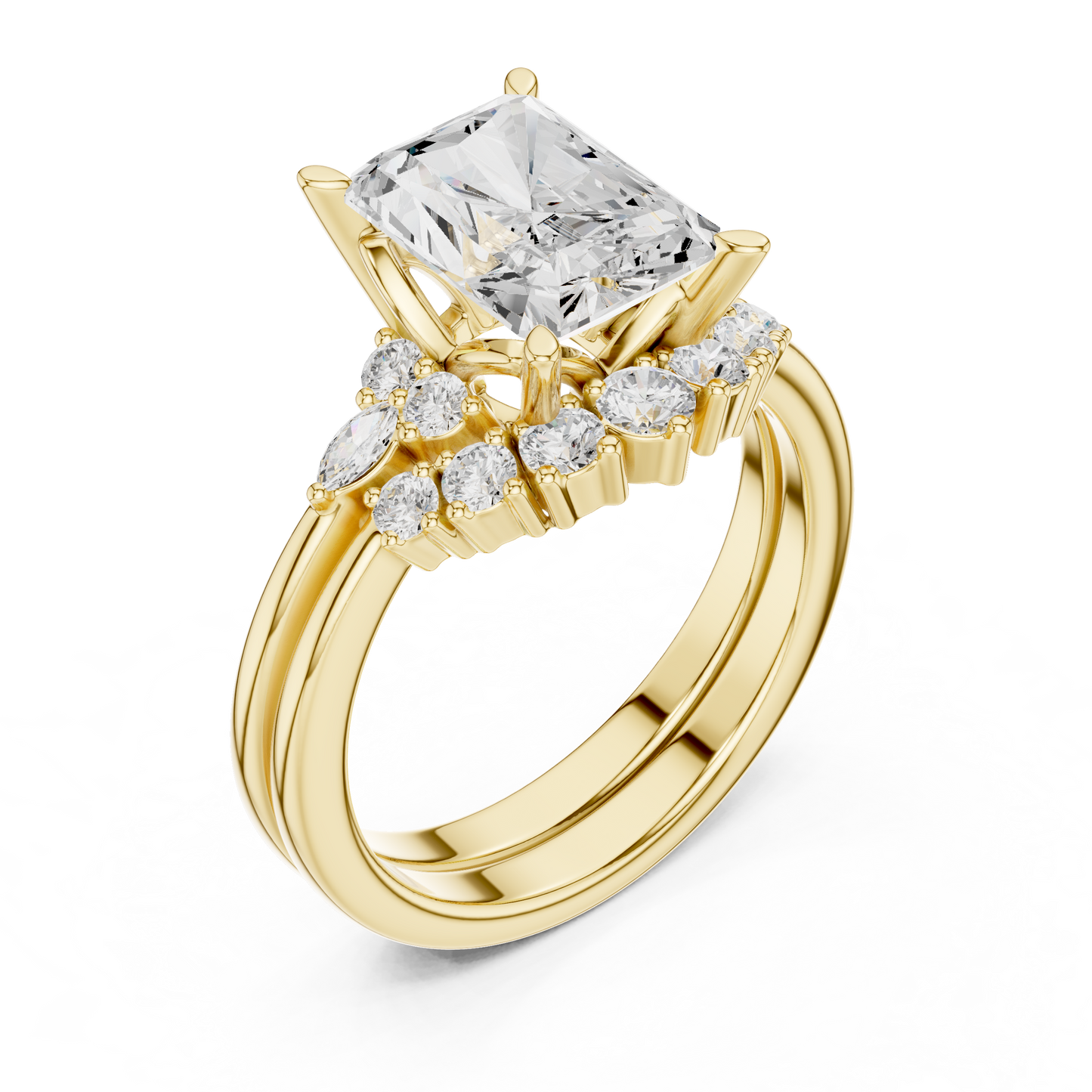 Radient Cut Stackable Ring CAD Files – 3DM & STL Download With Rendered Images