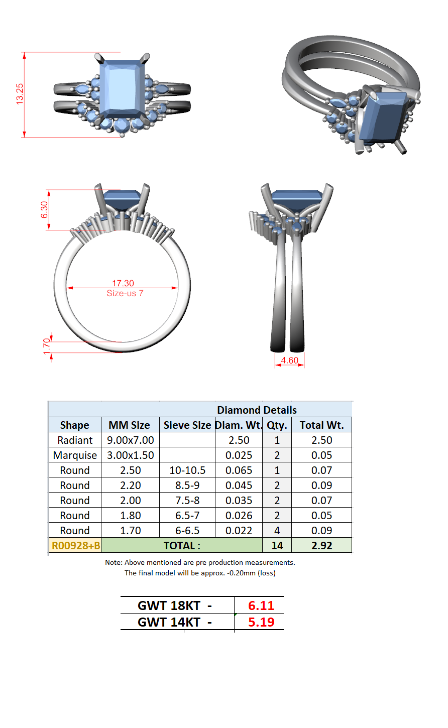 Radient Cut Stackable Ring CAD Files – 3DM & STL Download With Rendered Images