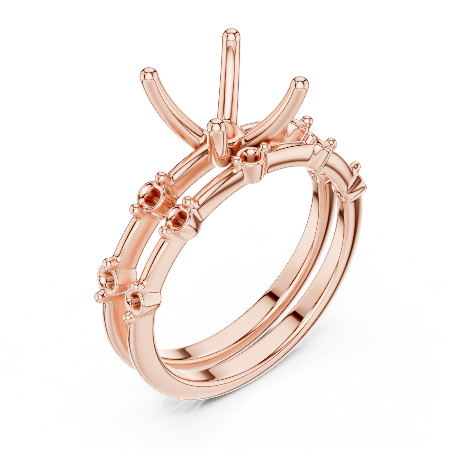 Asscher Cut Stackable Ring CAD Files – 3DM & STL Download