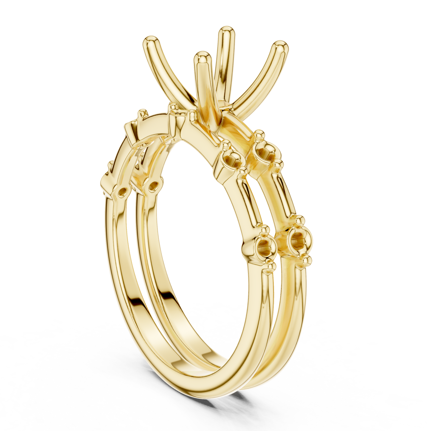 Cushion Cut Stackable Ring CAD Files – 3DM & STL Download