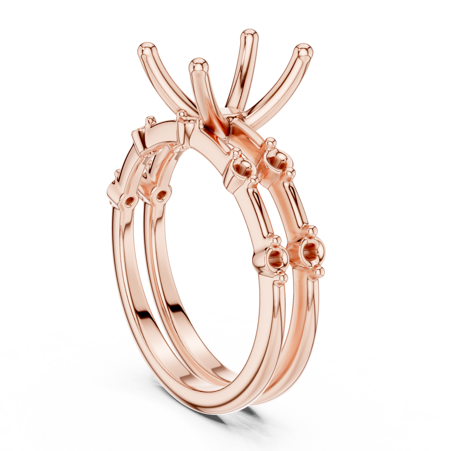 Emerald Cut Stackable Ring CAD Files – 3DM & STL Download