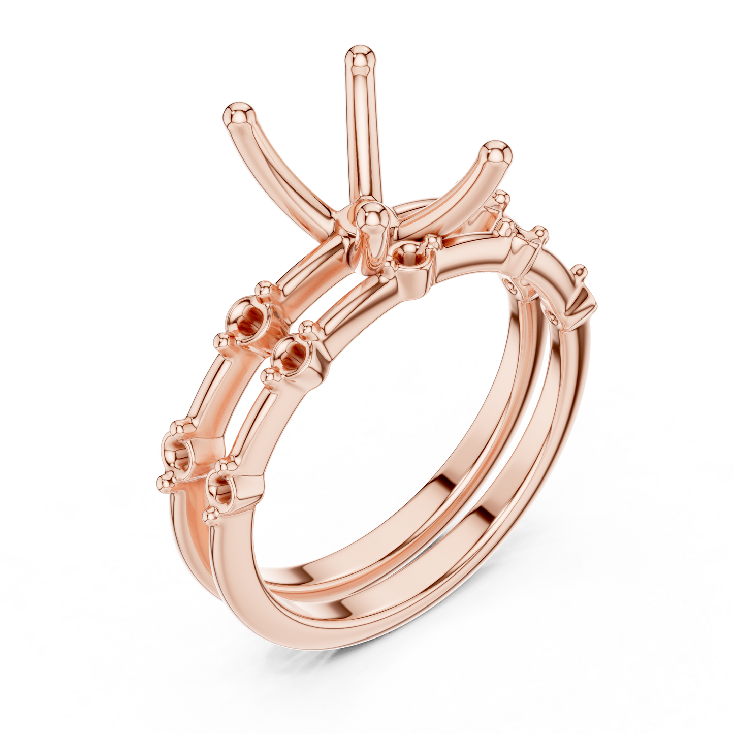 Emerald Cut Stackable Ring CAD Files – 3DM & STL Download