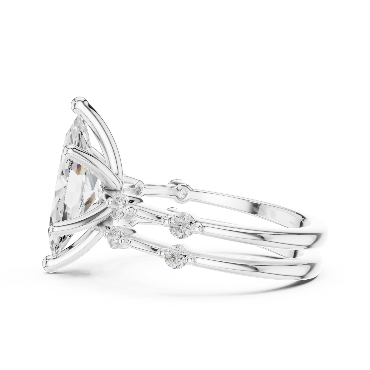 Marquise Cut Stackable Ring CAD Files – 3DM & STL Download