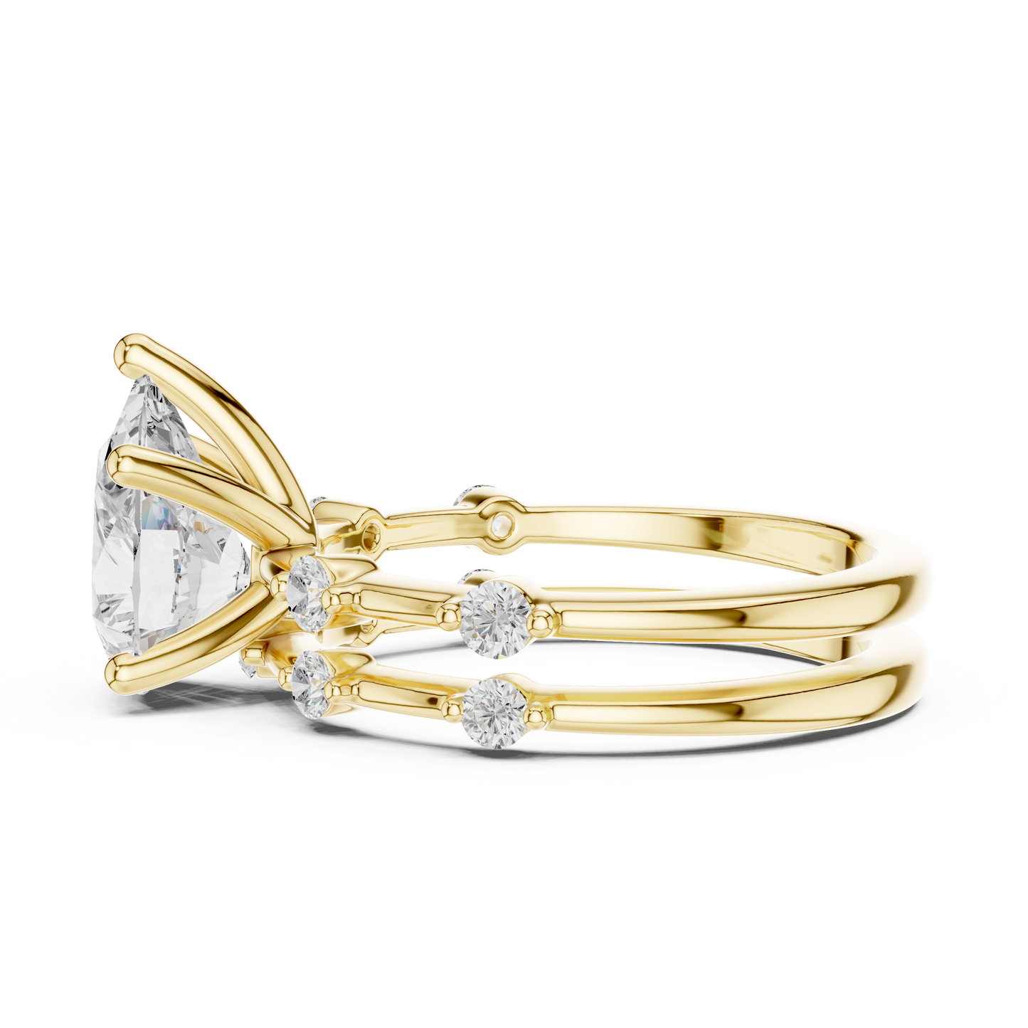 Pear Cut Stackable Ring CAD Files – 3DM & STL Download