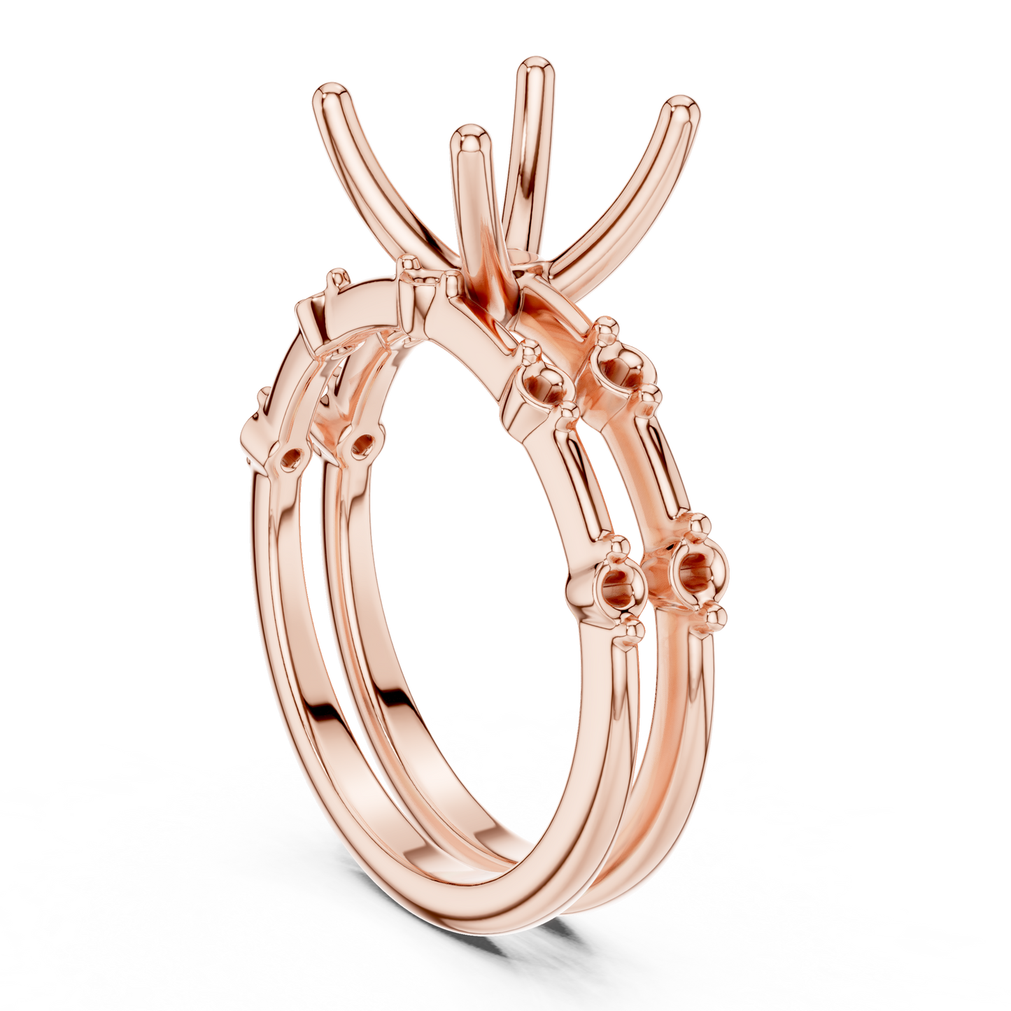 Princess Cut Stackable Ring CAD Files – 3DM & STL Download