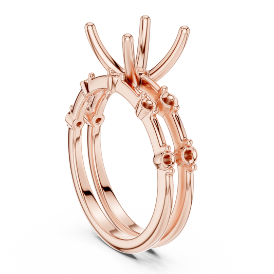 Princess Cut Stackable Ring CAD Files – 3DM & STL Download