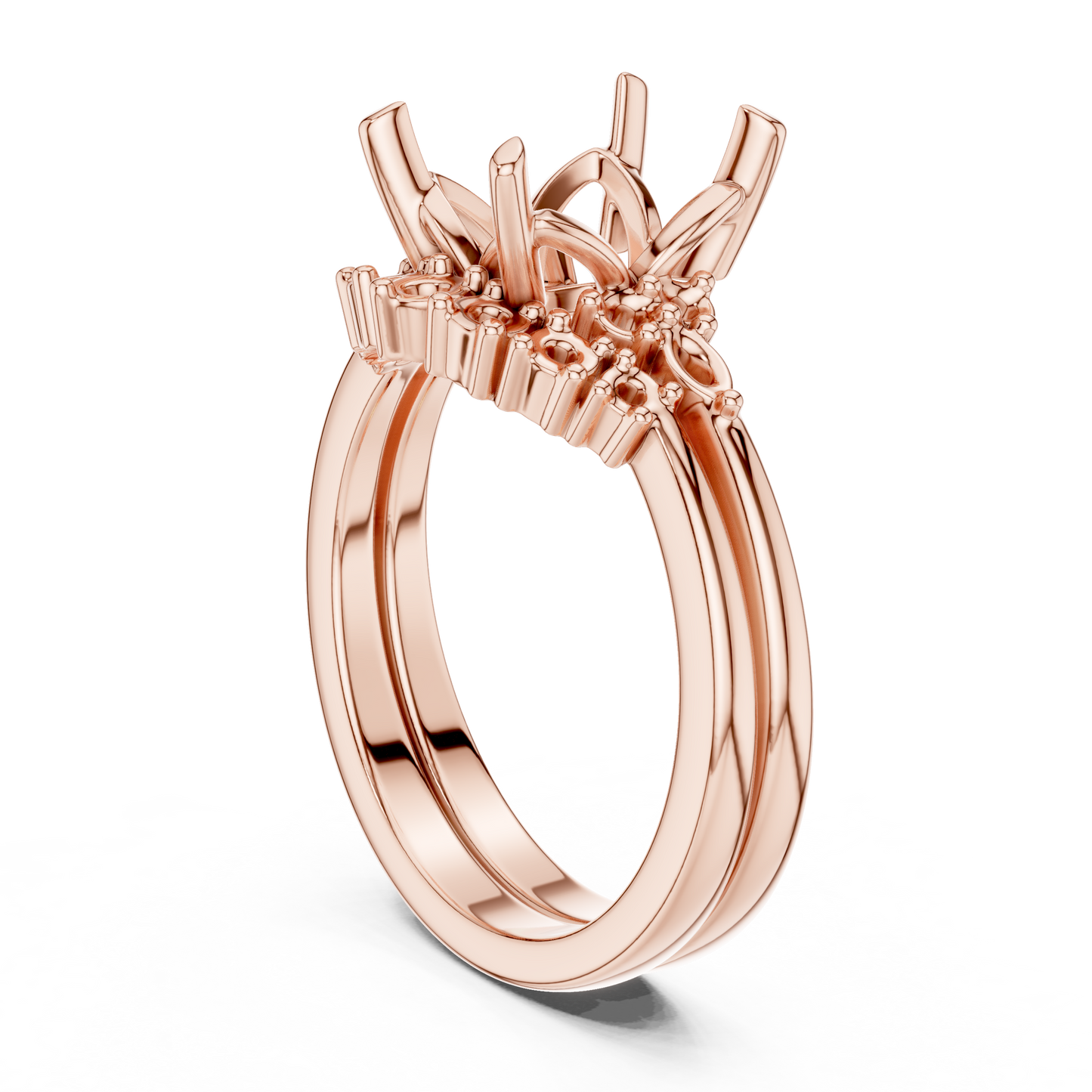 Emerald Cut Stackable Ring CAD Files – 3DM & STL Download With Rendered Images