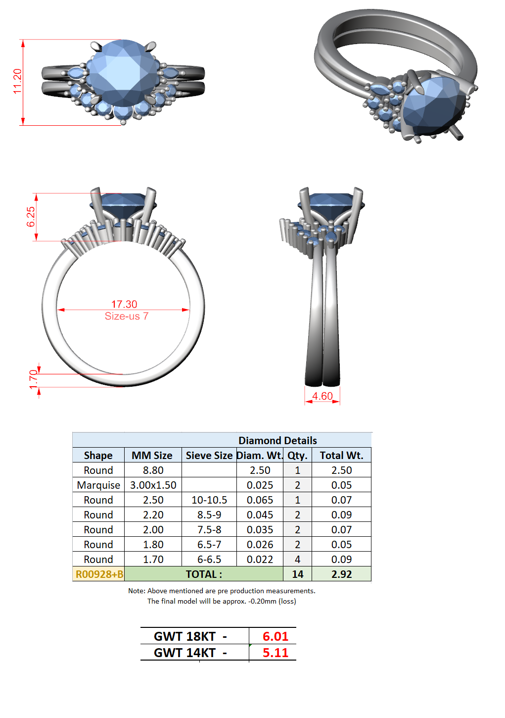 Round Brilliant Cut Stackable Ring CAD Files – 3DM & STL Download