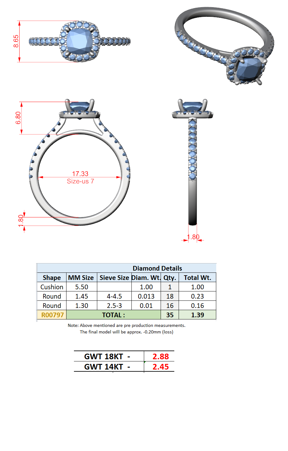 Halo Pavé Band Ring CAD Files – Multi Shape Collection | 3DM & STL Download