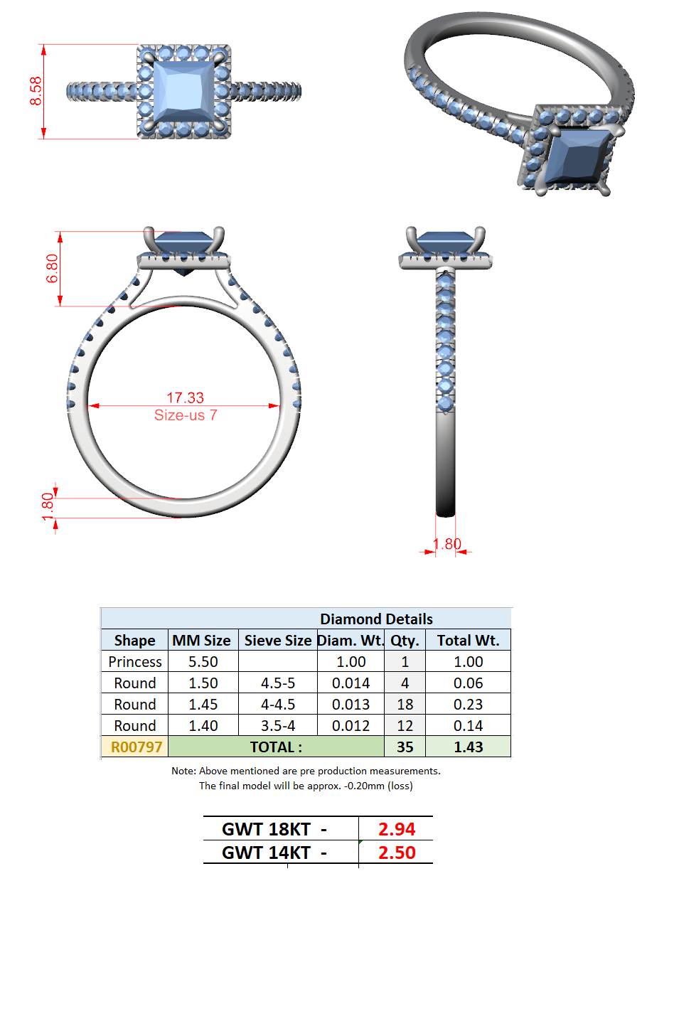 Halo Pavé Band Ring CAD Files – Multi Shape Collection | 3DM & STL Download