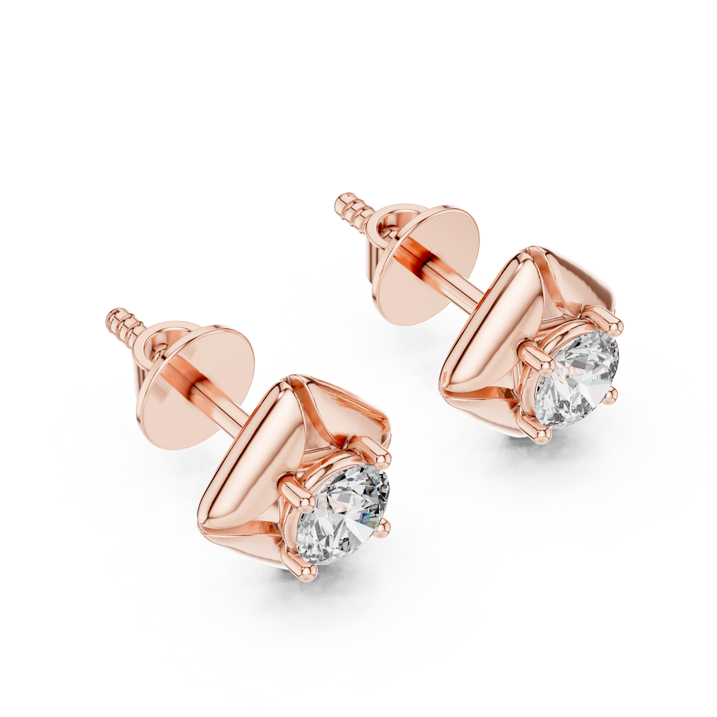 Diamond Stud Earrings CAD Files – 15 Design Collection | 3DM & STL Download