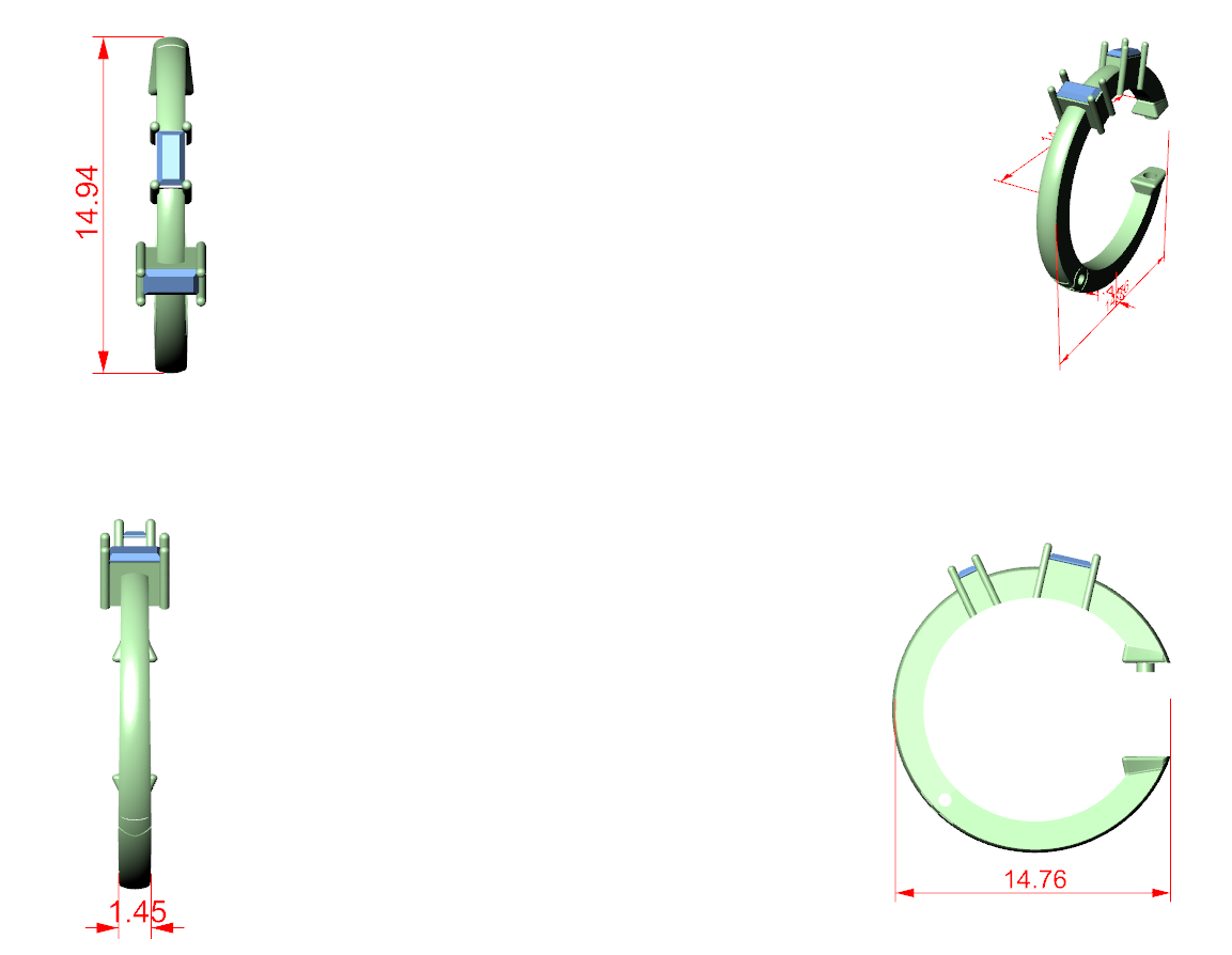 Diamond Hoop & Huggie Earrings CAD Files – 23 Design Mega Collection | 3DM & STL Download