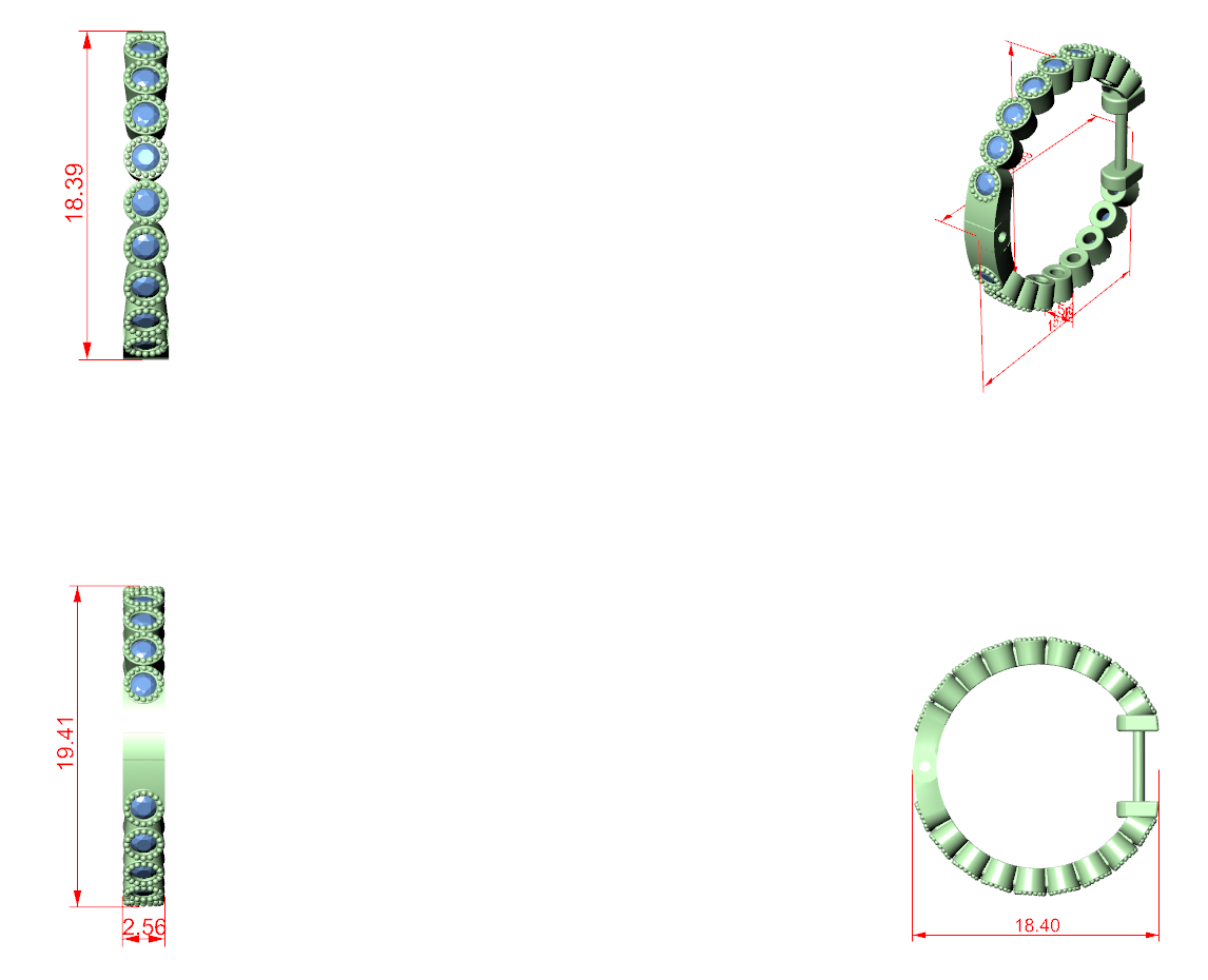 Diamond Hoop & Huggie Earrings CAD Files – 23 Design Mega Collection | 3DM & STL Download