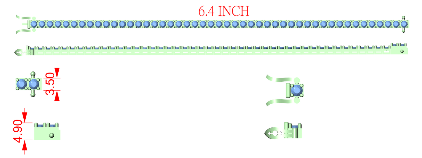 Diamond Tennis & Link Bracelet CAD Files – 15 Design Mega Collection | 3DM & STL Download