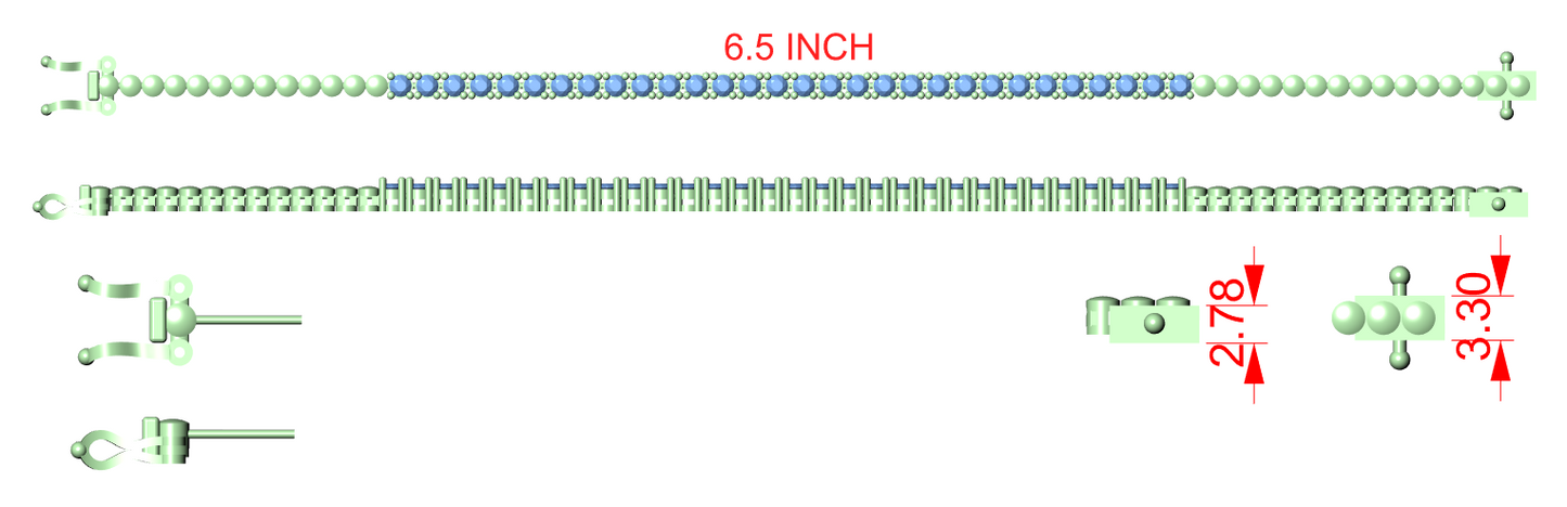 Diamond Tennis & Link Bracelet CAD Files – 15 Design Mega Collection | 3DM & STL Download