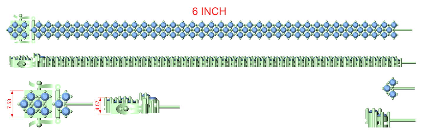 Diamond Tennis & Link Bracelet CAD Files – 15 Design Mega Collection | 3DM & STL Download