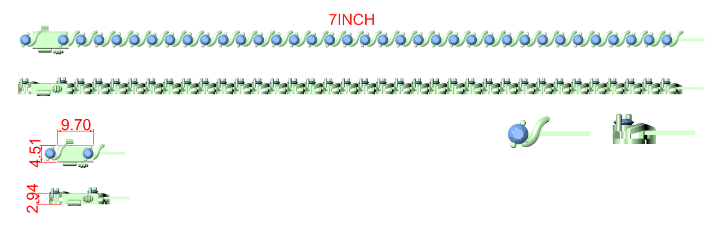 Diamond Tennis & Link Bracelet CAD Files – 15 Design Mega Collection | 3DM & STL Download
