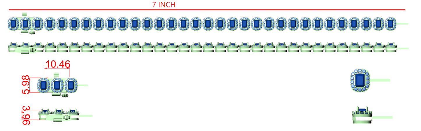 Diamond Tennis & Link Bracelet CAD Files – 15 Design Mega Collection | 3DM & STL Download