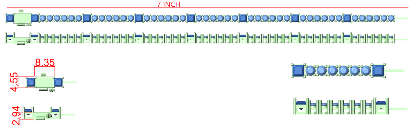 Diamond Tennis & Flexible Link Bracelet CAD Files – 16 Design Mega Collection | 3DM & STL Download
