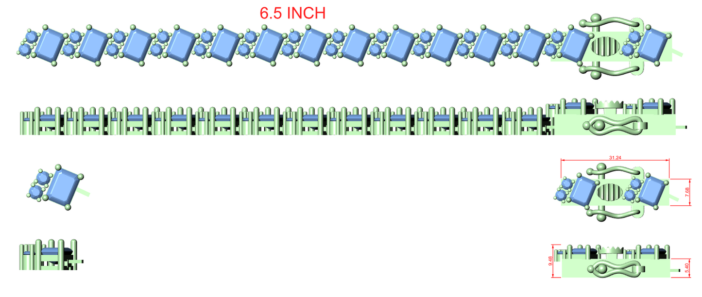 Diamond Tennis & Flexible Link Bracelet CAD Files – 16 Design Mega Collection | 3DM & STL Download