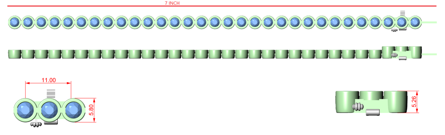Diamond Tennis & Flexible Link Bracelet CAD Files – 14 Design Mega Collection | 3DM & STL Download