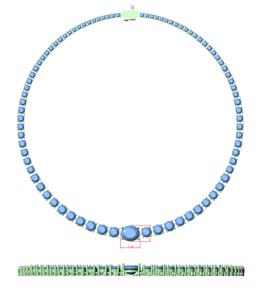 Diamond Tennis & Statement Necklace CAD Files – 21 Design Collection | 3DM & STL Download