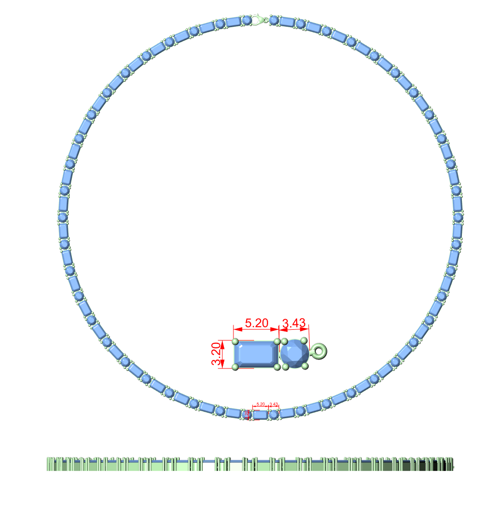 Diamond Tennis & Statement Necklace CAD Files – 21 Design Collection | 3DM & STL Download